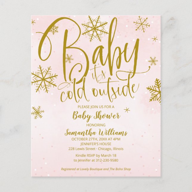 Baby It's Cold Outside Baby Shower Invitation (Front)