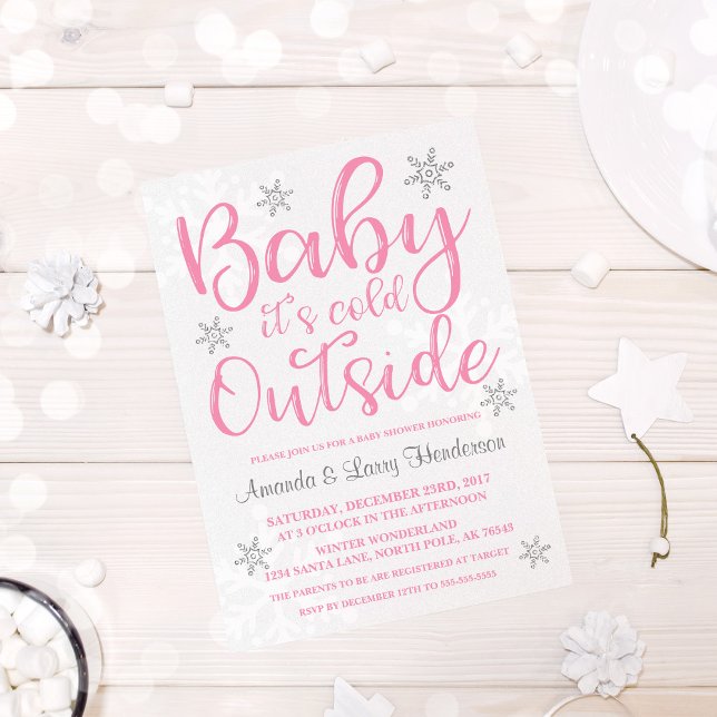 Baby It's Cold Outside Baby shower Invitation - Ro (Créateur téléchargé)