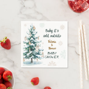 Baby It's Cold Outside Baby Shower  Napkin
