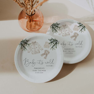 Baby It's Cold Outside Baby Shower Paper Plate