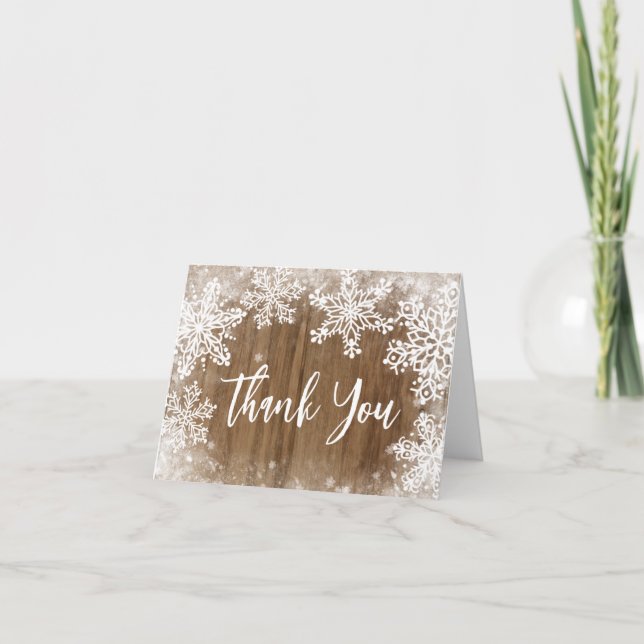 Baby it's cold Outside Baby Shower Thank you card  (Front)