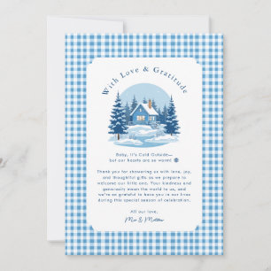 Baby It's Cold Outside Baby Shower Thank You  Card