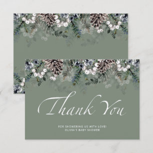 Baby its cold outside baby shower thank you card