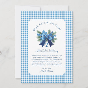 Baby It's Cold Outside Baby Shower Thank You  Card