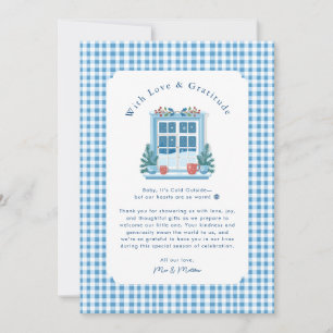 Baby It's Cold Outside Baby Shower Thank You  Card