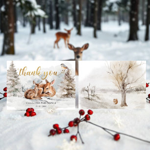 Baby it's cold outside Baby Shower Thank You Card