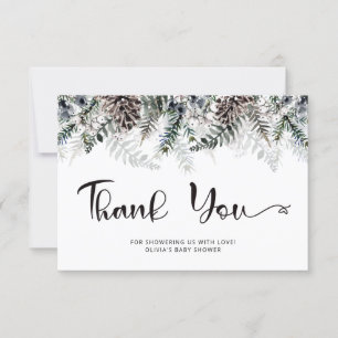 Baby its cold outside baby shower thank you card