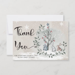 Baby its cold outside baby shower thank you card
