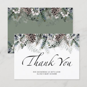 Baby its cold outside baby shower thank you card