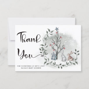 Baby its cold outside baby shower thank you card