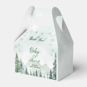 Baby it's Cold Outside Baby Shower Thank You Favor Box