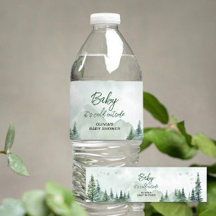 Baby it's Cold Outside Baby Shower Water Bottle Label