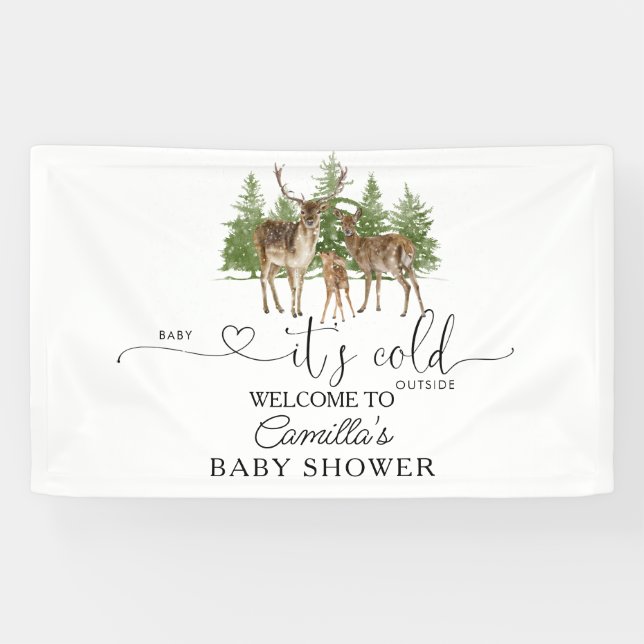 Baby It's Cold Outside Baby Shower Welcome Banner (Horizontal)