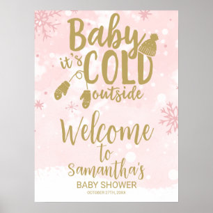 Baby It's Cold Outside Baby Shower Welcome Sign