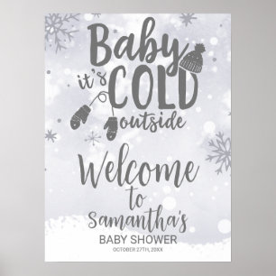 Baby It's Cold Outside Baby Shower Welcome Sign