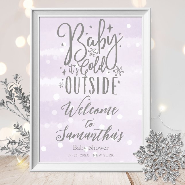 Baby It's Cold Outside Baby Shower Welcome Sign (Creator Uploaded)