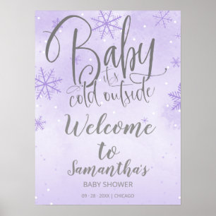 Baby It's Cold Outside Baby Shower Welcome Sign