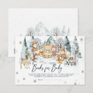 Baby Its Cold Outside Baby Shower Woodland Books  Enclosure Card