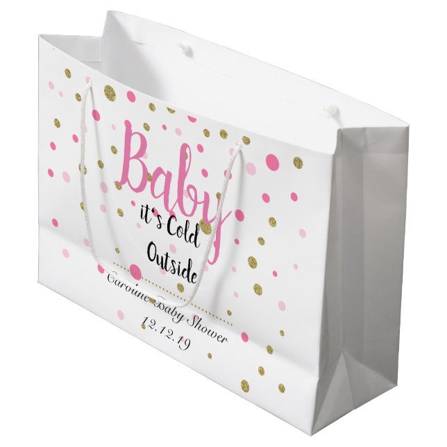 Baby its cold outside Bag - Pink (Front Angled)
