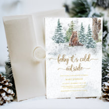 Baby its cold outside bear baby shower