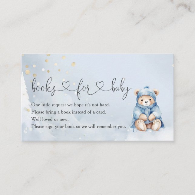 Baby It's Cold Outside Bear Books For Baby Enclosure Card (Front)