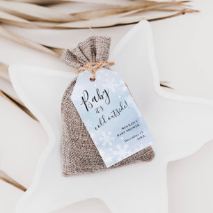 Baby It's Cold Outside Blue Baby Shower Favour Gift Tags