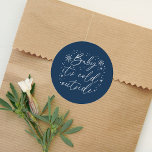 Baby It's Cold Outside Blue Snowflake Baby Shower Classic Round Sticker<br><div class="desc">Add a finishing touch to your baby shower decor with these blue snowflake themed stickers.</div>