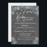 Baby It's Cold Outside Blue Snowflake Mason Jar Invitation<br><div class="desc">This design was created though digital art. It may be personalized in the area provided by changing the photo and/or text. Or it can be customized by choosing the click to customize further option and delete or change the colour the background, add text, change the text colour or style, or...</div>