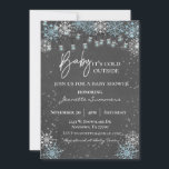 Baby It's Cold Outside Blue Snowflake Mason Jar Invitation<br><div class="desc">This design was created though digital art. It may be personalized in the area provided by changing the photo and/or text. Or it can be customized by choosing the click to customize further option and delete or change the colour the background, add text, change the text colour or style, or...</div>