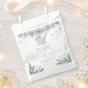 Baby It's Cold Outside Blue Winter Baby Shower Favour Bag