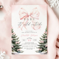 Baby It's Cold Outside Bow Baby Shower