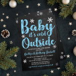 Baby It's Cold Outside Boys Winter Baby Shower<br><div class="desc">Celebrate in style with these sweet and very trendy real foil pressed baby shower invitations. This design is easy to personalize with your special event wording and your guests will be thrilled when they receive these fabulous invites.</div>