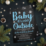 Baby It's Cold Outside Boys Winter Baby Shower<br><div class="desc">Celebrate in style with these sweet and very trendy real foil pressed baby shower invitations. This design is easy to personalize with your special event wording and your guests will be thrilled when they receive these fabulous invites.</div>