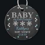 Baby It's Cold Outside Boys Winter Baby Shower Favour Tags<br><div class="desc">Celebrate in style with these cute and very trendy baby shower favour tags. This design is easy to personalize with your special event wording and your guests will be thrilled when they see these fabulous tags.</div>