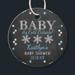 Baby It's Cold Outside Boys Winter Baby Shower Favour Tags<br><div class="desc">Celebrate in style with these cute and very trendy baby shower favour tags. This design is easy to personalize with your special event wording and your guests will be thrilled when they see these fabulous tags.</div>