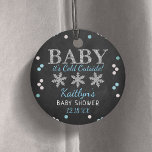 Baby It's Cold Outside Boys Winter Baby Shower Favour Tags<br><div class="desc">Celebrate in style with these cute and very trendy baby shower favour tags. This design is easy to personalize with your special event wording and your guests will be thrilled when they see these fabulous tags.</div>