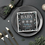 Baby It's Cold Outside Boys Winter Baby Shower Napkin<br><div class="desc">Celebrate in style with these trendy baby shower napkins. This design is easy to personalize with your special event wording and your guests will be thrilled when they see these fabulous napkins.</div>