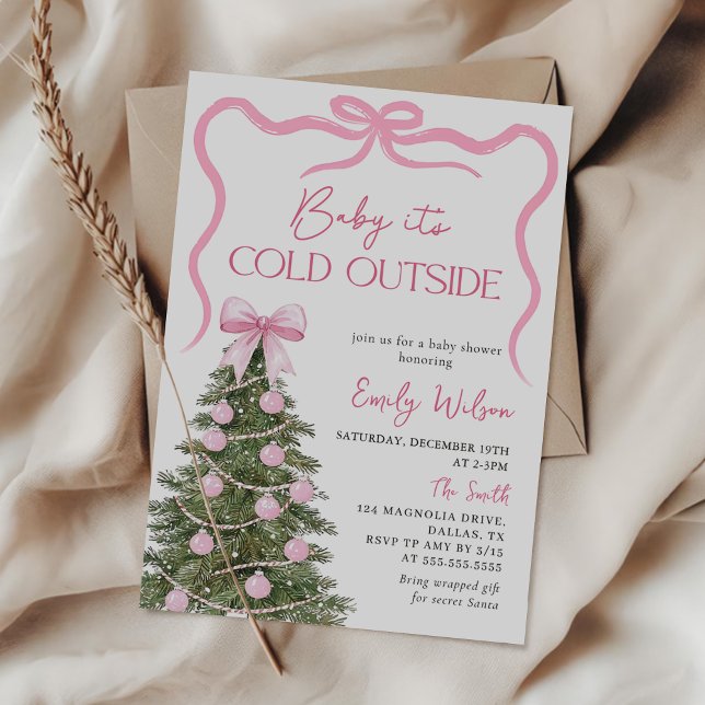 Baby it's Cold Outside Christmas Baby Shower Invitation (Creator Uploaded)