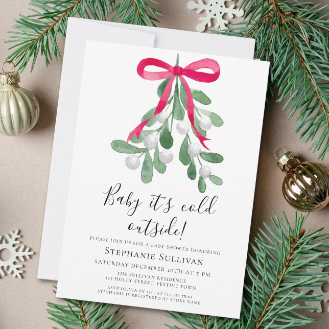 Baby It's Cold Outside Christmas Baby Shower Invitation (Creator Uploaded)