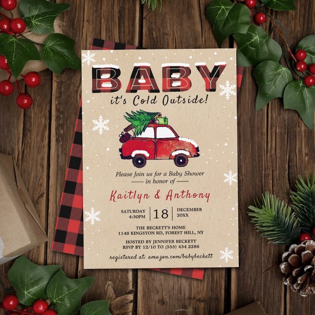 Baby It's Cold Outside | Christmas Baby Shower Invitation (Creator Uploaded)
