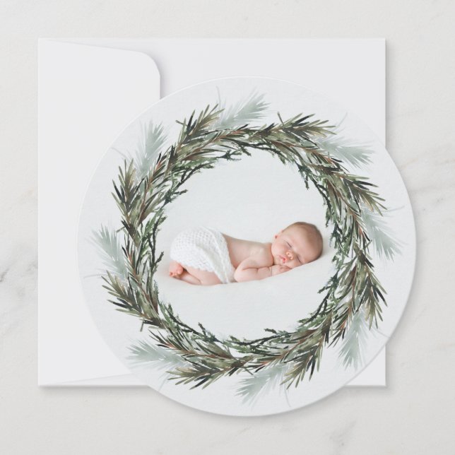 Baby its cold outside Christmas photo Announcement (Front)