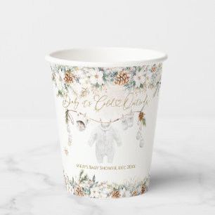 Baby Its Cold Outside Clothest Line Baby Shower Paper Cups