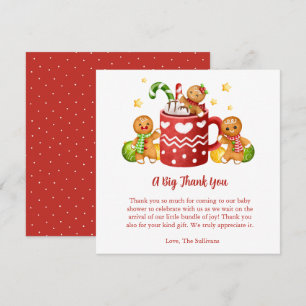 Baby Its Cold Outside Cozy Baby Shower Thank You Card