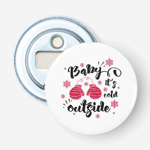 Baby its cold outside cute mittens winter bottle opener
