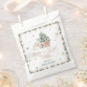 Baby it's Cold Outside Cute Polar Bear Baby Shower Favour Bag
