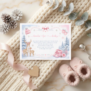 Baby Its Cold Outside Deer Woodland Baby Shower Enclosure Card