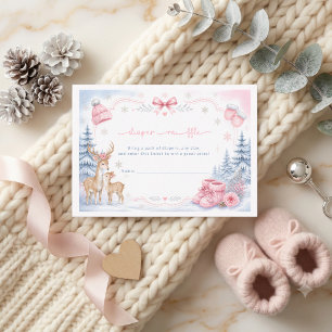 Baby Its Cold Outside Deer Woodland Baby Shower Enclosure Card