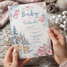 Baby Its Cold Outside Deer Woodland Baby Shower