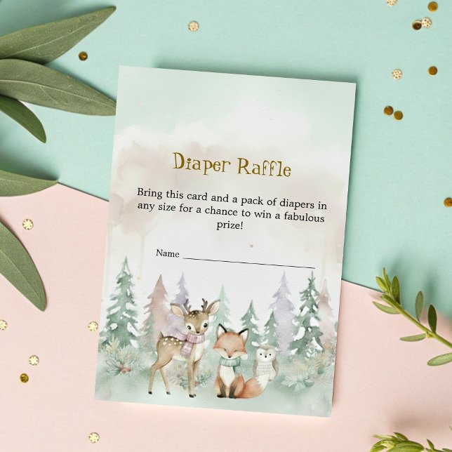 Baby It's Cold Outside Diaper Raffle Baby Shower Enclosure Card (Creator Uploaded)