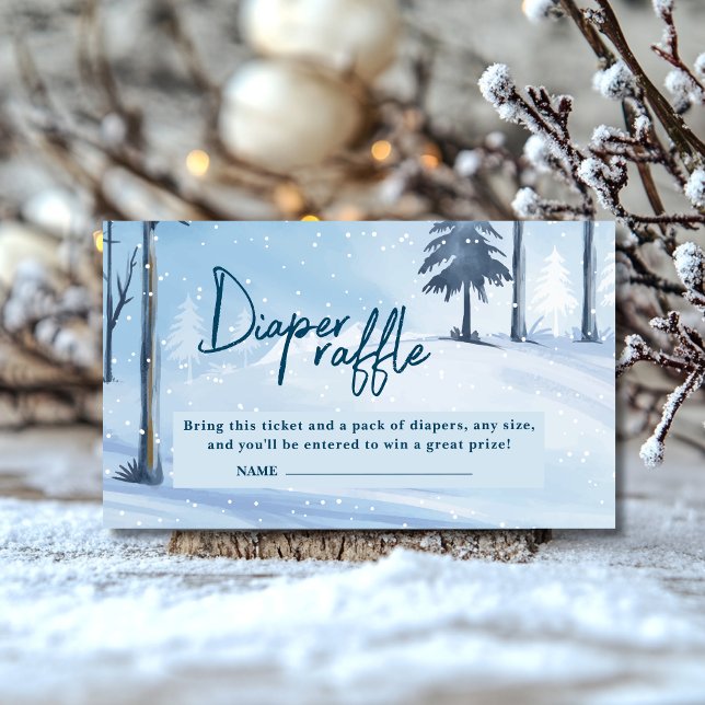 Baby its cold outside Diaper Raffle Baby shower Enclosure Card (Creator Uploaded)